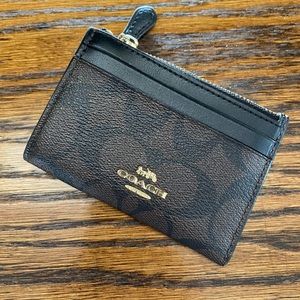 Authentic Coach mini card holder used
